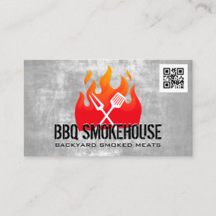 Fire Flame BBQ Tools Business Card