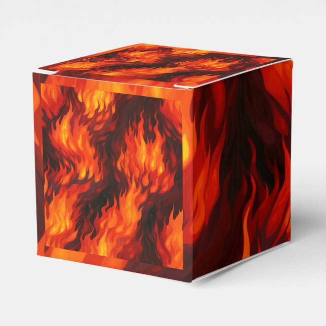 Fire Flame Favor Box (Front Side)
