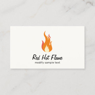 Fire Flame Logo Business Card