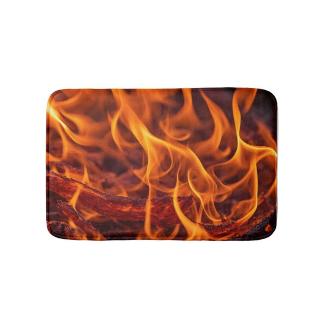 Fire flame macro  bath mat (Front)