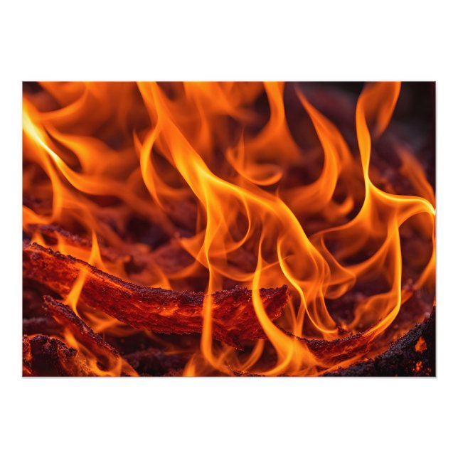 Fire flame macro  photo print (Front)