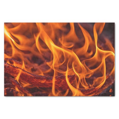 Fire flame macro  tissue paper