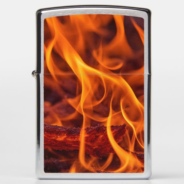 Fire flame macro  zippo lighter (Front)