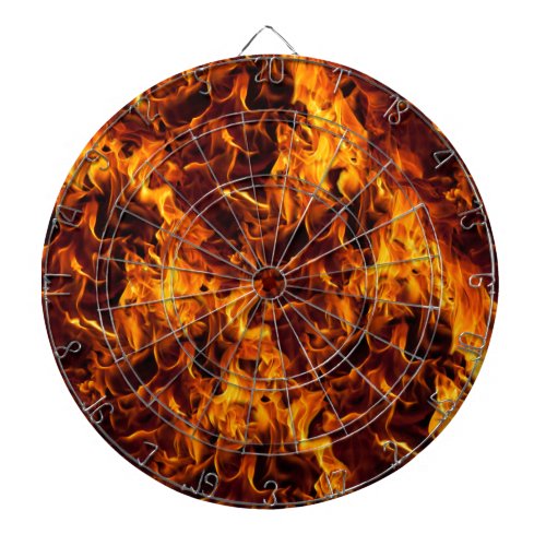 Fire  Flame Pattern Background Dartboard With Darts