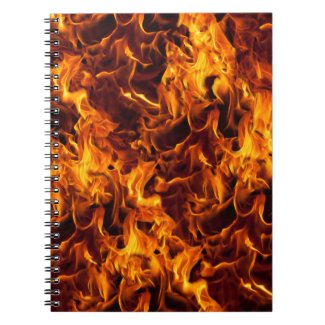 Fire / Flame Pattern Background Notebook