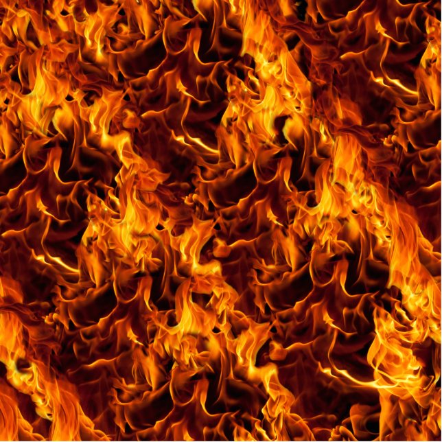 Fire / Flame Pattern Background Statuette (Front)