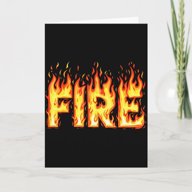 Fire Flame Shirt Adult Kids Men Women Fire And Ice Card (Front)