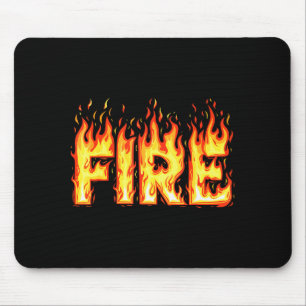 Fire Flame Shirt Adult Kids Men Women Fire And Ice Mouse Pad