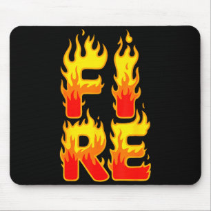 Fire Flame Shirt Adult Kids Men Women Fire And Ice Mouse Pad