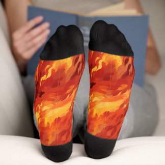 Fire Flame Socks