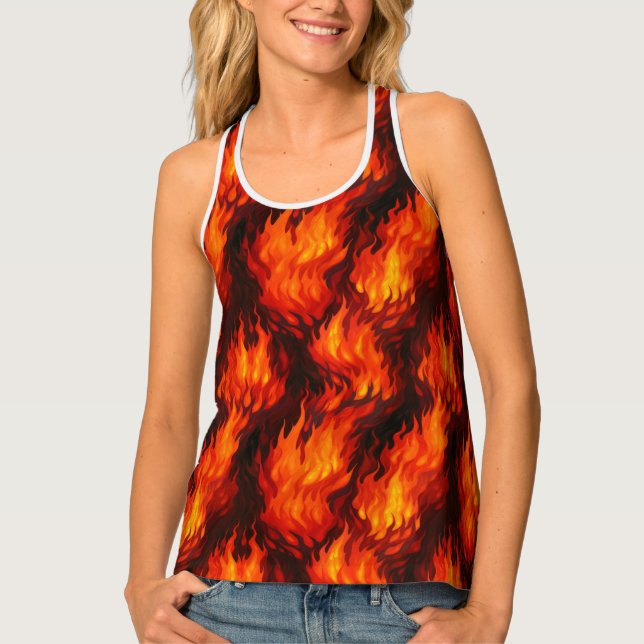 Fire Flame Tank Top (Front)