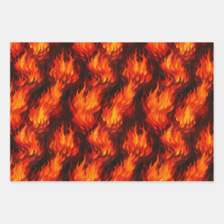 Fire Flame Wrapping Paper Sheets
