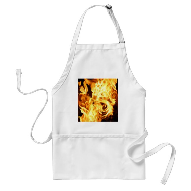 Fire & Flames Burning Fiery Gift Design Adult Apron (Front)