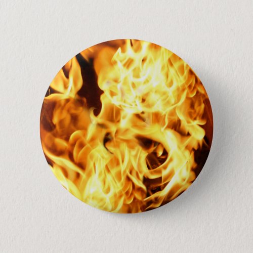 Fire  Flames Burning Fiery Gift Design Pinback Button