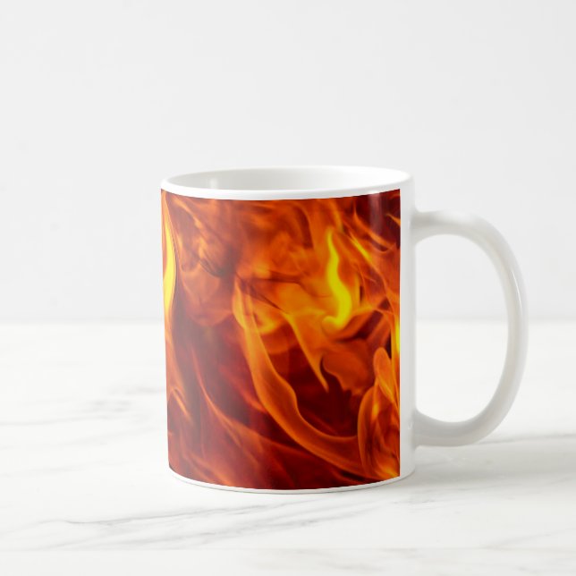 Fire & Flames Burning Fiery Gift Item Coffee Mug (Right)