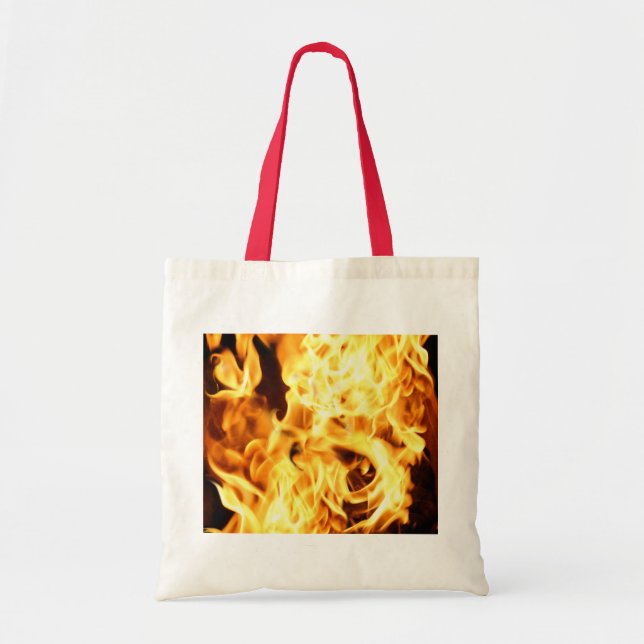 Fire & Flames Burning Fiery Tote Bag (Front)