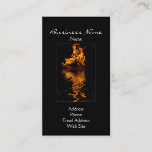 Fire Flames Burning Hot Passion Business Cards