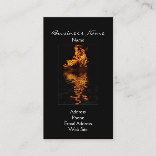 Fire Flames Burning Hot Passion Business Cards