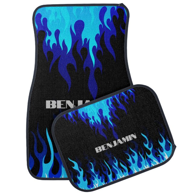 Fire Flames Car Floor Mat (Set)