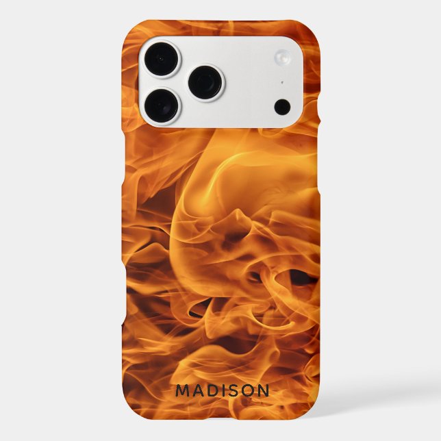 Fire Flames custom name phone cases (Back)