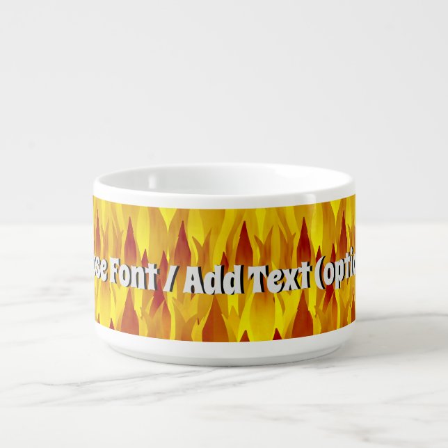 Fire Flames Illustration Bowl (Center)