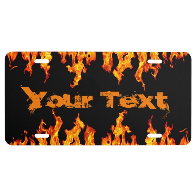 Fire Flames License Plate (Front)