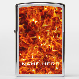 Fire Flames Pattern Personalized Zippo Lighter