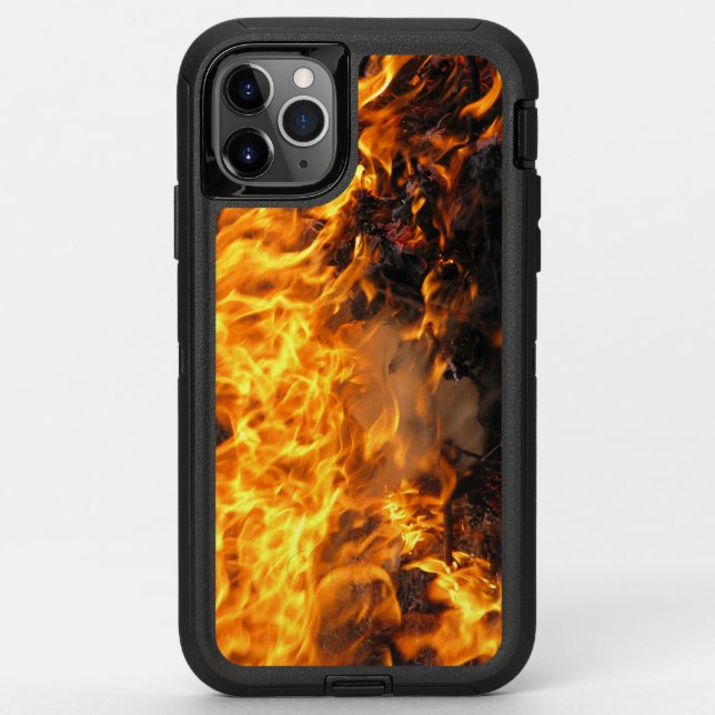 Fire Flames Photo Otterbox iPhone Case (Back)