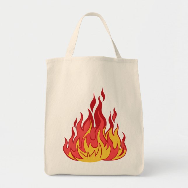 Fire Flames Tote Bag (Front)