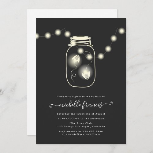 Fire Flies Christmas Bridal Shower Invitation