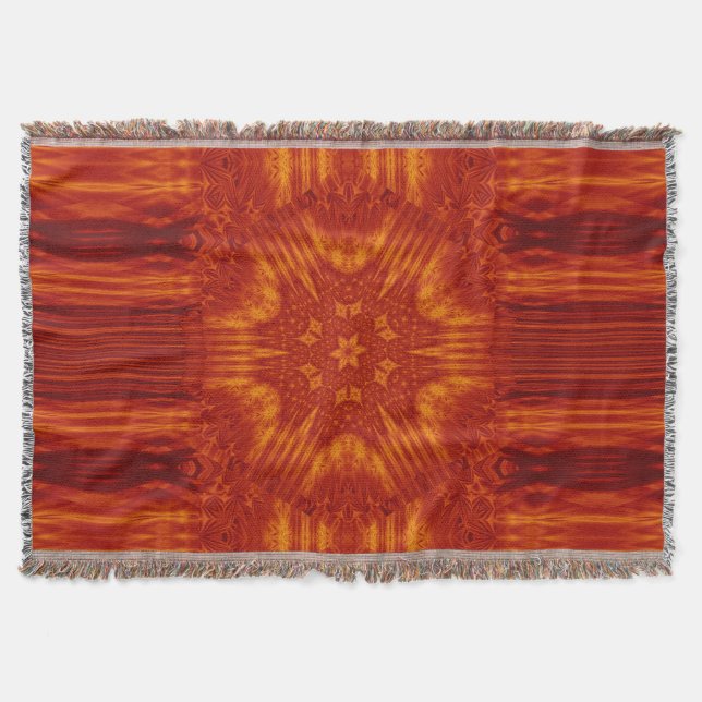 Fire Flowers 145 Throw Blanket (Front)