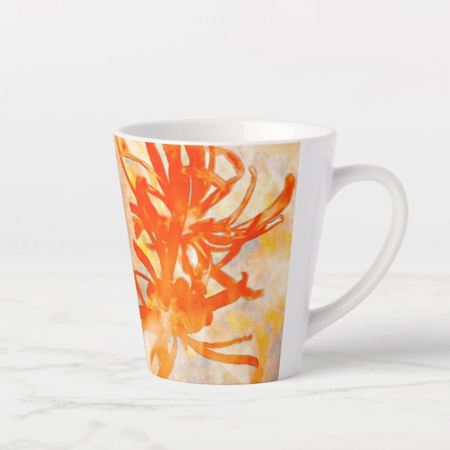 Fire Flowers Latte Mug (Right)