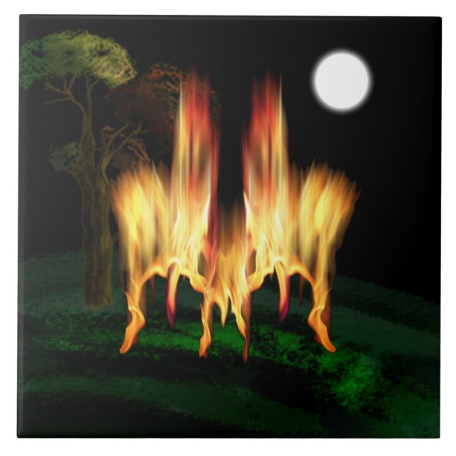 Fire Fly Ceramic Tile (Front)
