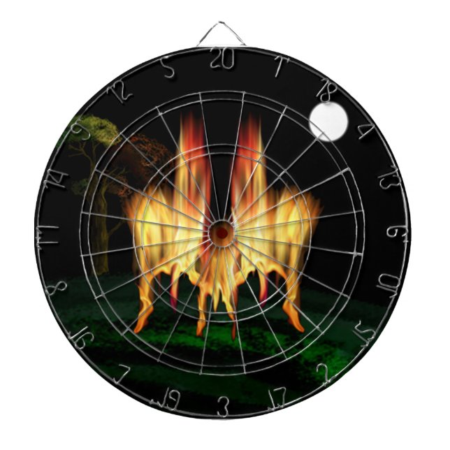 Fire Fly Dartboard With Darts (Front)
