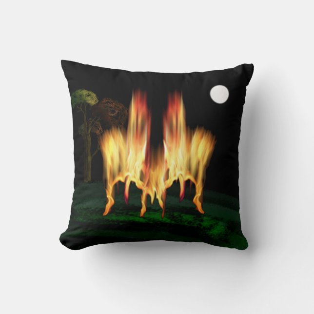 Fire Fly Throw Pillow (Front)