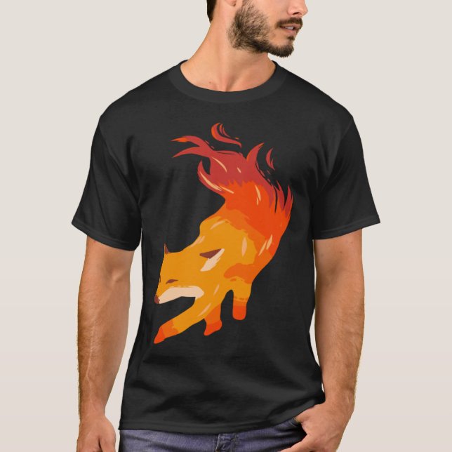 Fire fox artist and fox fan T-Shirt (Front)