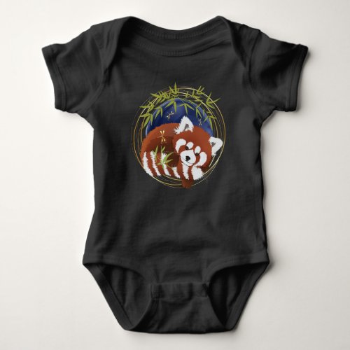 FIRE FOX red panda  baby bodysuit