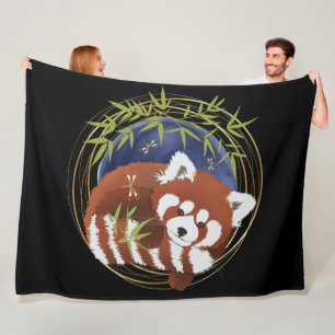 FIRE FOX red panda Fleece blanket 3 sizes