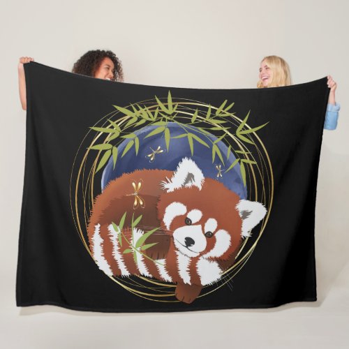 FIRE FOX red panda  Fleece blanket 3 sizes