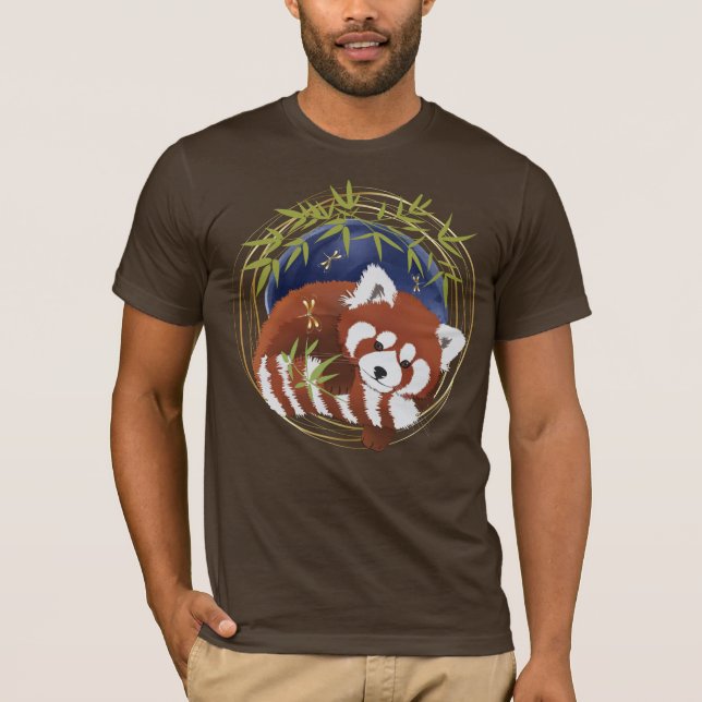 FIRE FOX red panda  Mens shirts (Front)