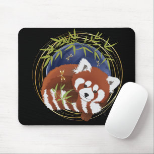 FIRE FOX red panda  mousepad