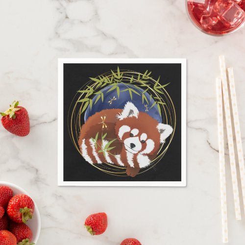 FIRE FOX red panda  paper napkins