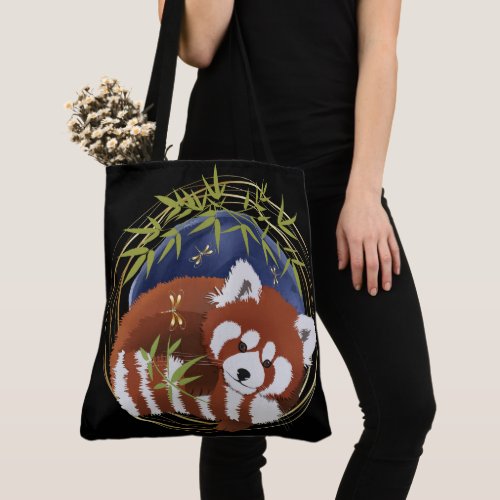 FIRE FOX red panda  tote or crossbody bag 2 sizes