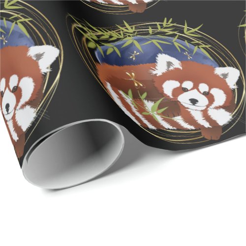 FIRE FOX red panda  wrapping paper