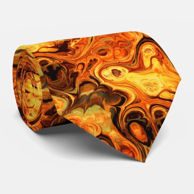Fire Fractal Art 10 Tie (Rolled)