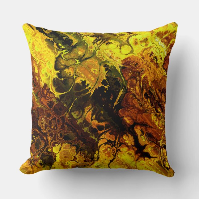 Fire Fractal Art 7 & 8 Throw Pillow (Front)