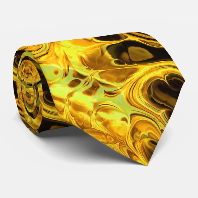 Fire Fractal Art 9 Tie (Rolled)