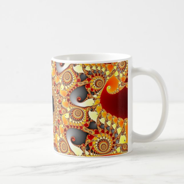 Fire fractal coffee mug (Right)