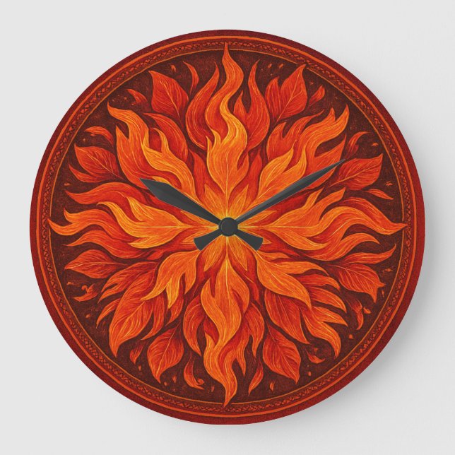 FIRE GARDEN LARGE CLOCK (Front)