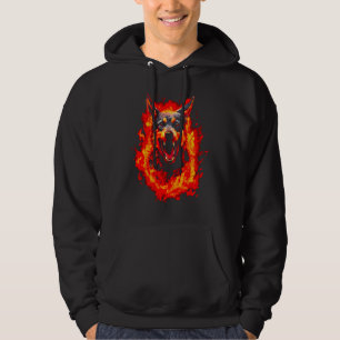 Fire German Shepherd Dog Hoodie